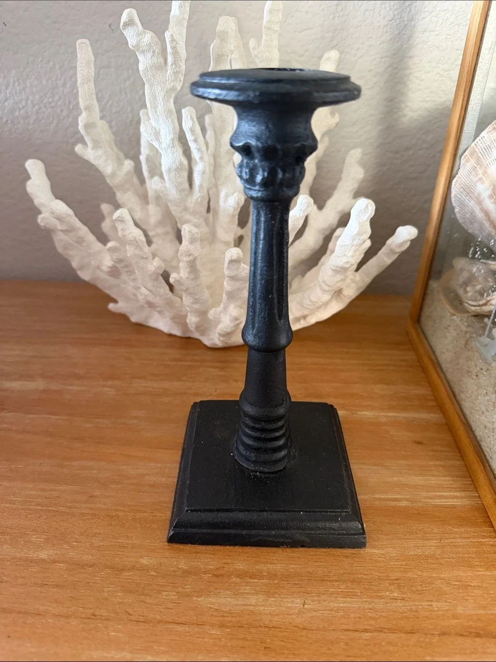 Pier 1 Black Metal Candlestick Holders - Pair